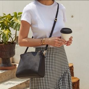 Lo & Sons Pearl Black Saffiano Leather